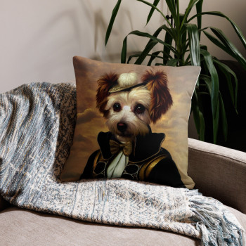 Elegant Maltese - Coussin Steampunk Premium