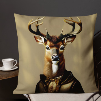 Elegant Deer - Premium Steampunk Cushion