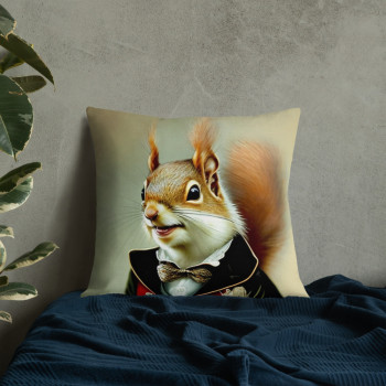Elegant Squirrel - Coussin Steampunk Premium