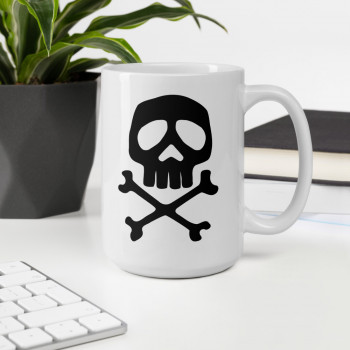 Space Pirate - Jolly Roger - White glossy mug
