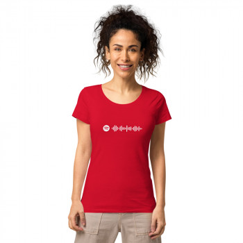 Spotify Favorite Song Code - Personalized women’s organic t-shirt