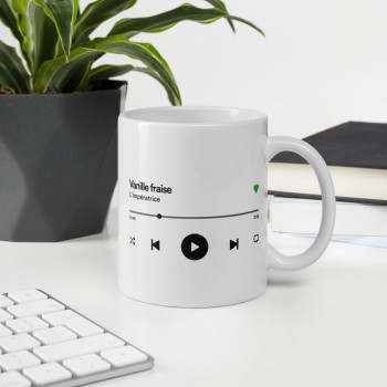 Spotify Favorite Song - Personalized white glossy mug