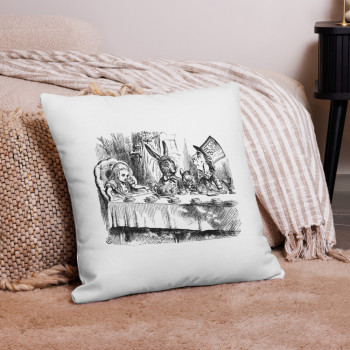 Alice in Wonderland - Happy Unbirthday - Premium Pillow