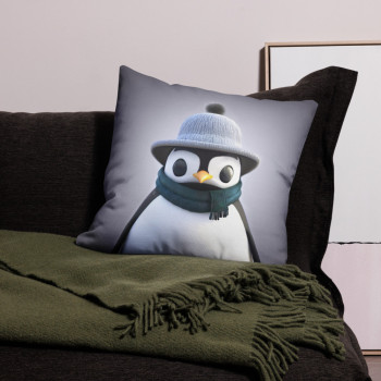 Cute Chilly Penguin - Coussin Premium