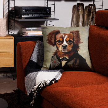 Elegant Cavalier King Charles - Coussin Steampunk Premium